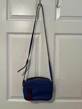 EUC Jcrew Blue Crossbody Leather bag